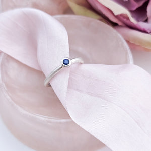 Sapphire Pebble Stacking Ring Size L1/2