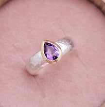 Amethyst Pear Shaped Ring