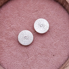 Diamond Engraved Stud Earrings