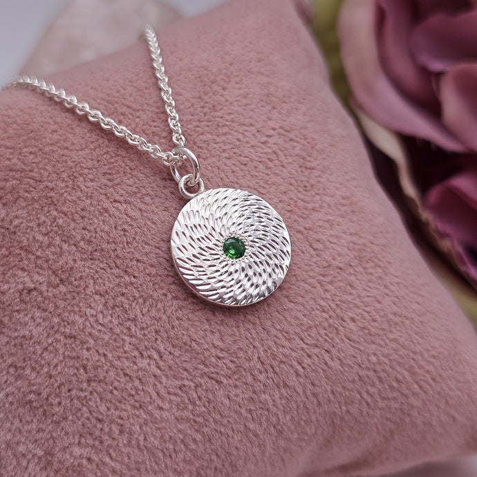 Whirl Pool Pendant with Tsavorite Garnet