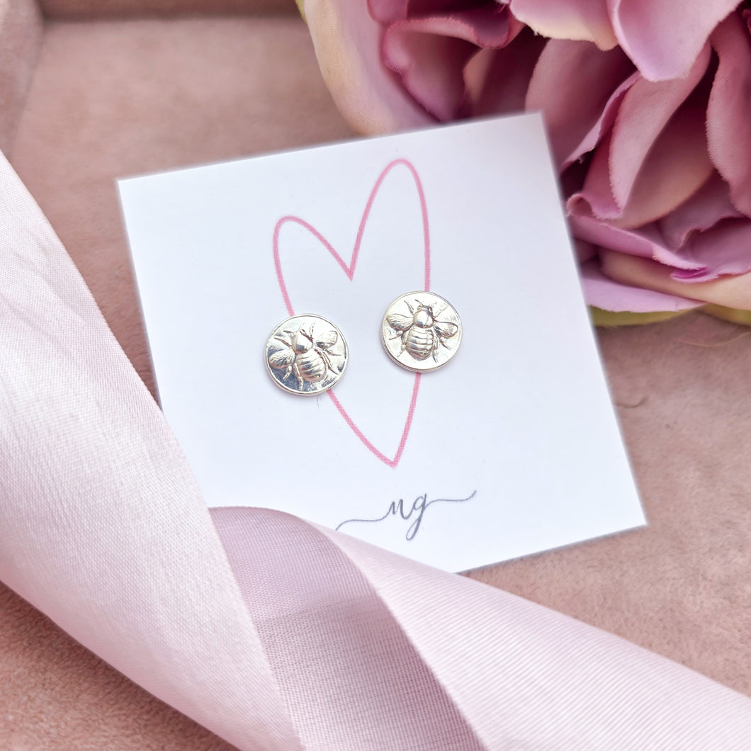 Bee stud earrings