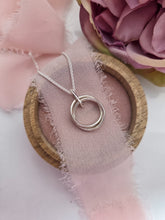 Leaf Fragments Double Ring Pendant