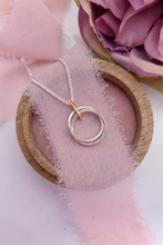 Leaf Fragments Double Ring Pendant