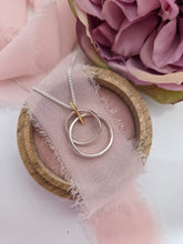 Leaf Fragments Large Double Ring Pendant