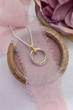 Leaf Fragments Double Ring Pendant