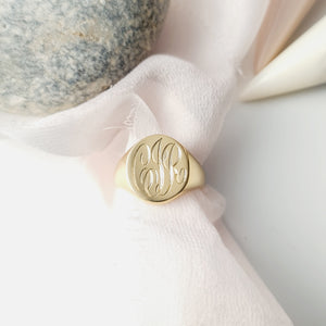 Yellow Gold Solid Signet Ring