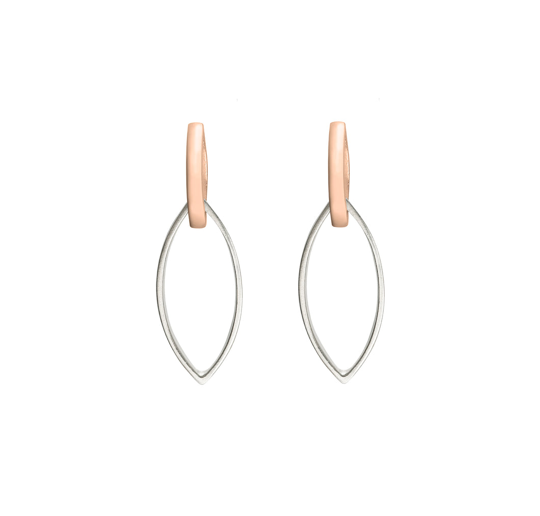 Rose Gold and Silver Leaf Fragments Drops - Small