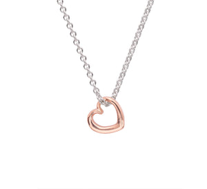 Andra Mini Heart Necklace Rose Gold