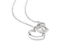 Andra Triple Heart Necklace Silver