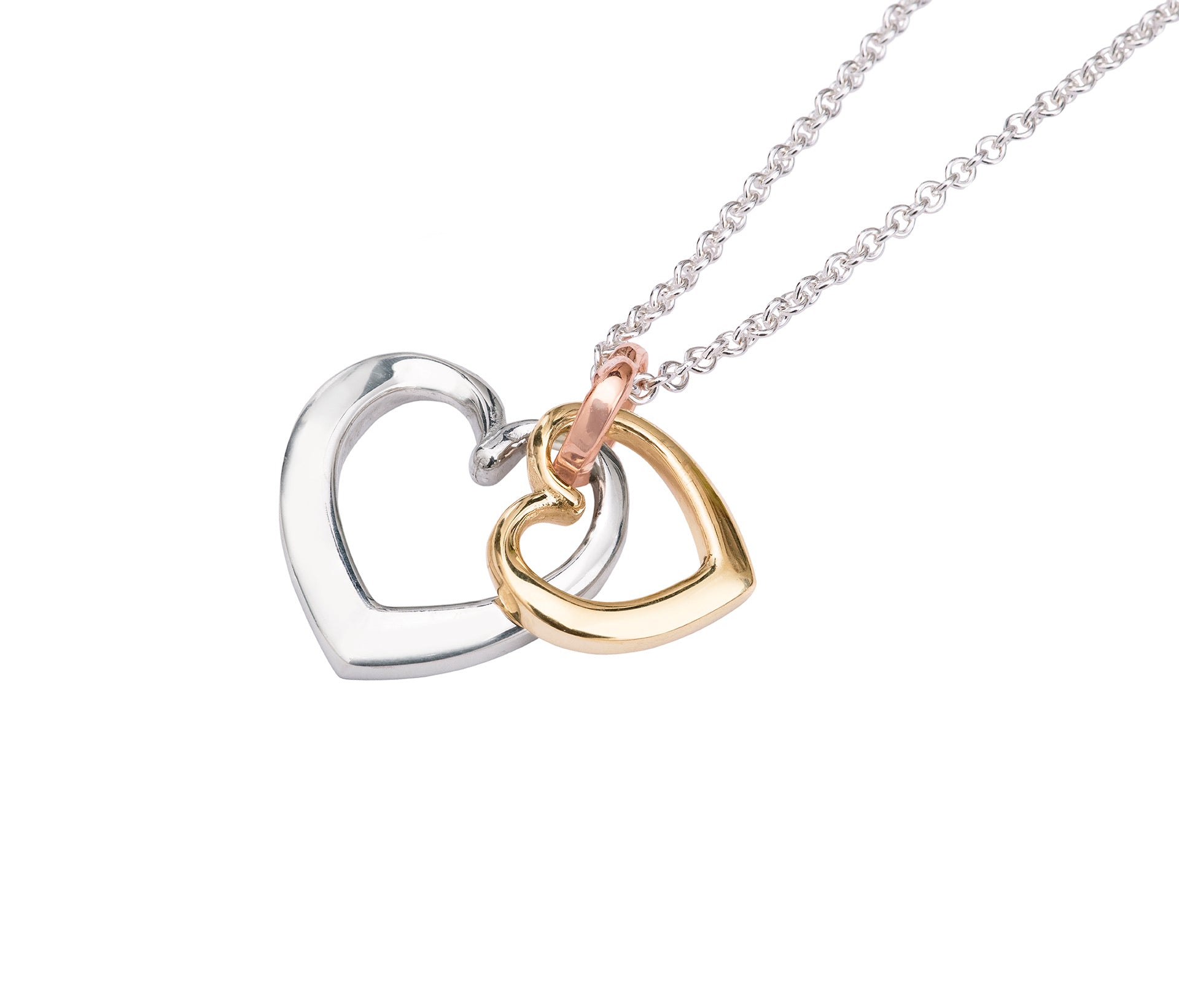 sterling silver hearts entwined for cremains