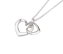 Andra Entwined Triple Heart Necklace Silver