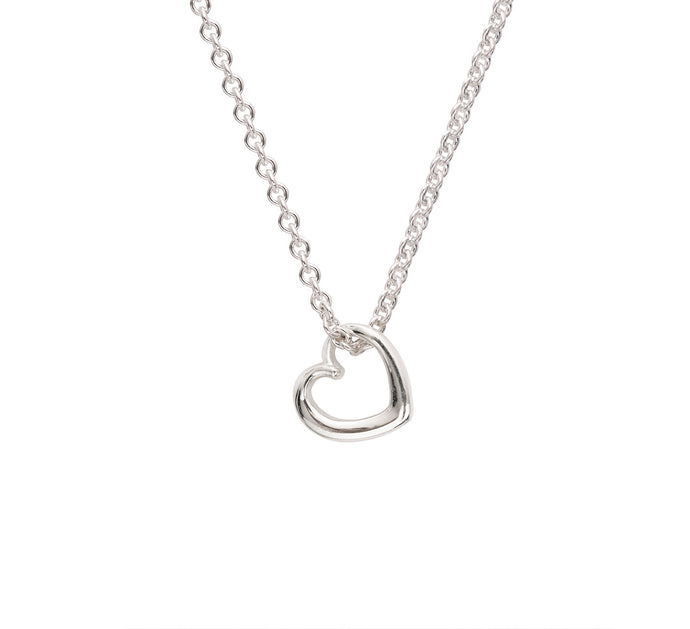 Andra Mini Heart Necklace Silver