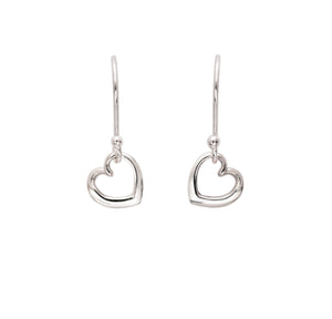 Andra Heart Earrings Silver